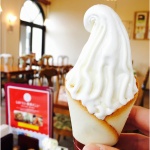 天然温泉 と クレミアソフトクリーム