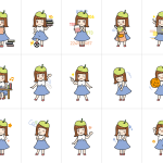 《制作実績》米子松蔭高等学校様 キャラクターの別ポーズ